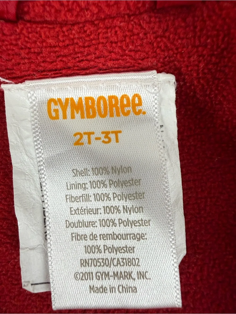 Gymboree Red Quilted Puffer Vest Size 2T - 3T Fleece Lined Holiday Winter